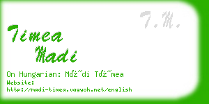 timea madi business card